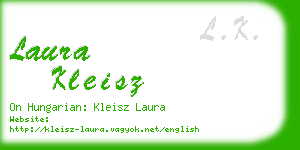 laura kleisz business card